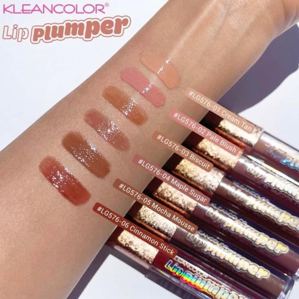 NEW-6-Pc KleanColor Lip Plumper Nudes Color Set,Moisturizing,Long-Lasting